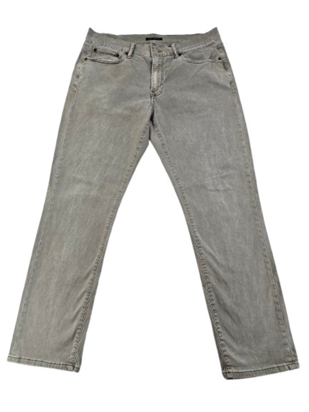 Lucky Brand 410 Athletic Straight Sateen Stretch Jeans Men's 34 x 32 Gray Soft